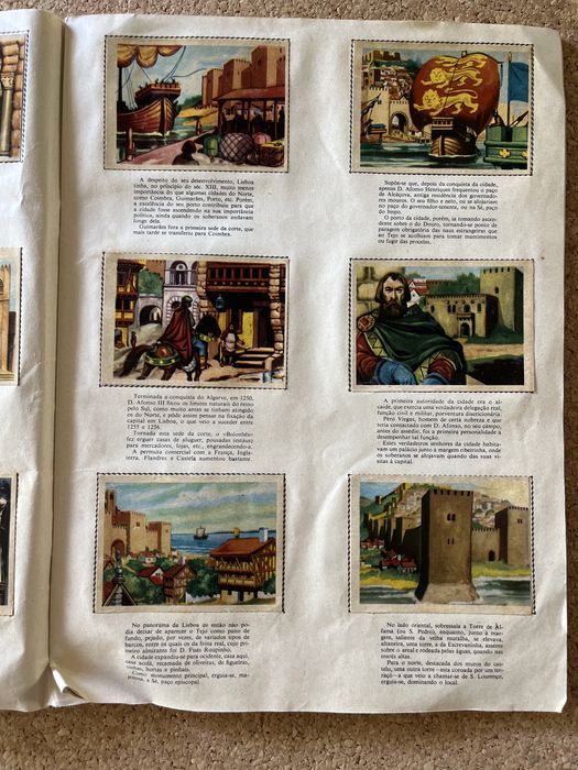 caderneta cromos historia de lisboa