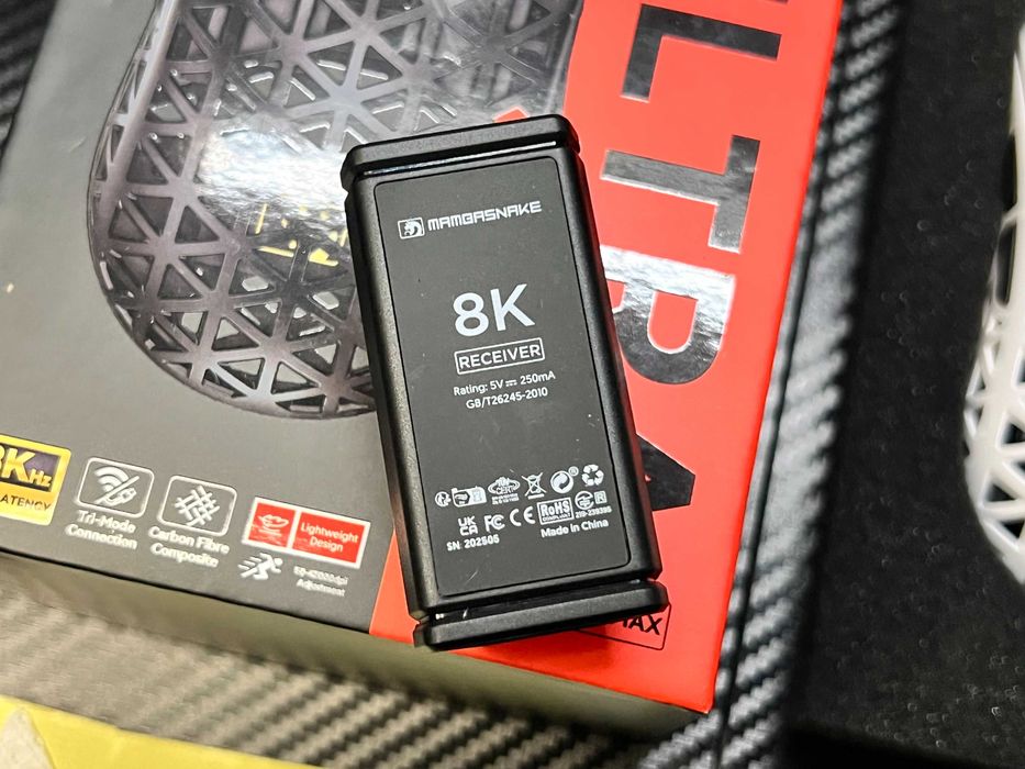 ‼️NEW‼️Mambasnake M5 Ultra White игровая мышка из карбона PAW3950MAX‼️
