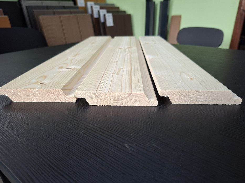 DESKA ŚWIERKOWA STRUGANA – 19 × 108 mm na żaluzje ogrodowe, ule, sztachety