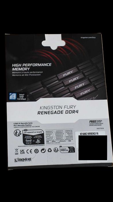 Nowe 16GB (2x8) DDR4 Kingston Fury Renegade 3600 CL16