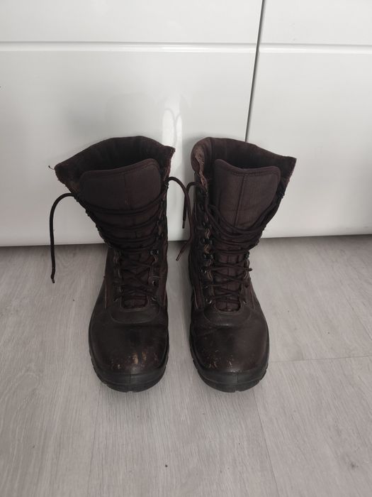 Buty wojskowe taktyczne koszarowe PROTEKTOR GROM Skórzane Brązowe