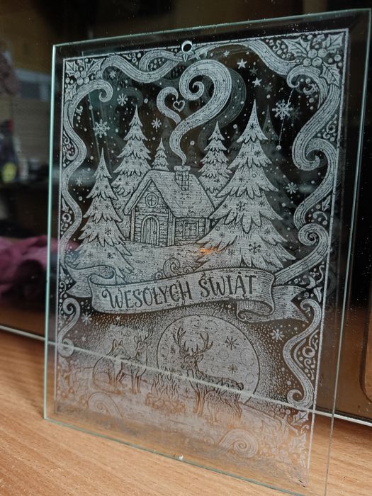 Grawer szkło, lustro laser