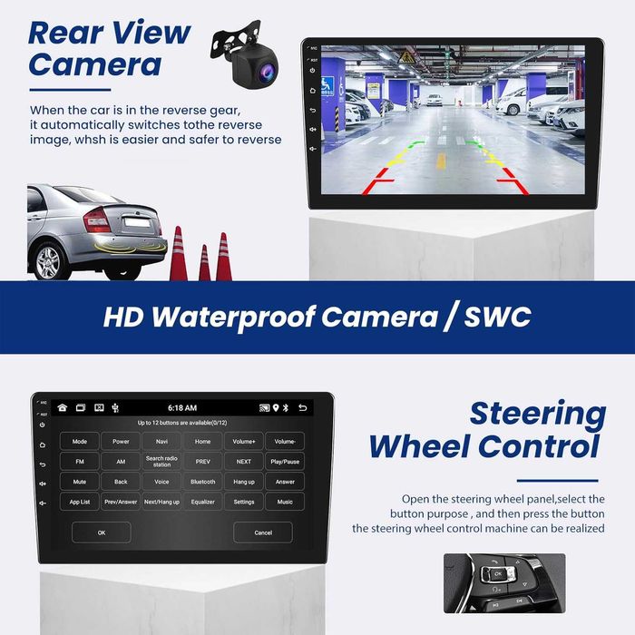 Radio Android 13 2DIN | Mercedes W211 / W219 / W209 / W463 | 9" | Wireless CarPlay / Android Auto