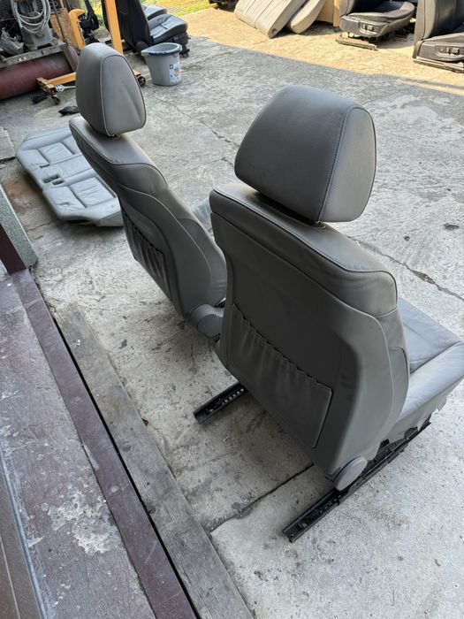 Bmw e60 e61 fotel kierowcy pasażera szara skóra