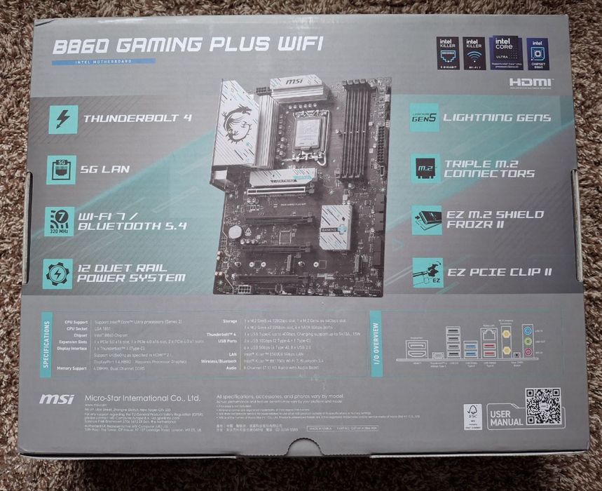 Материнська плата msi b860 gaming plus wi fi (911-7e41-003)