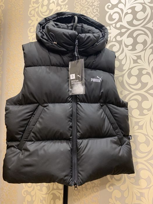 Пуховой Жилет  Безрукавка PUMA  98-152 ростЖенский Р XS-XXL,