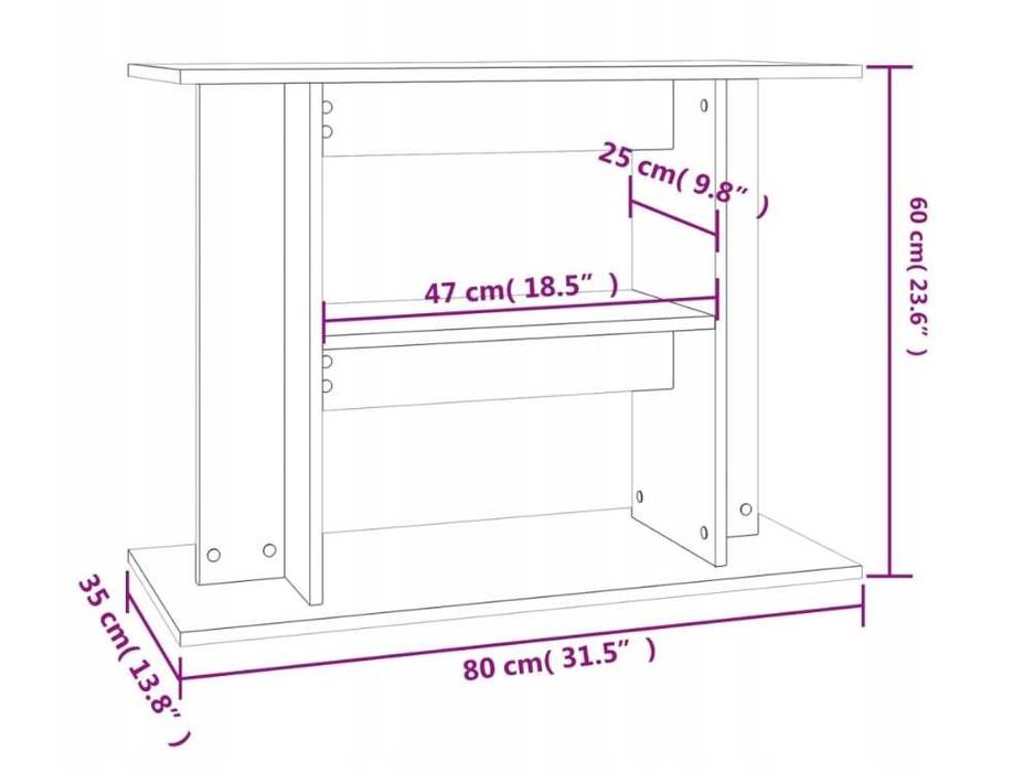 Szafka pod akwarium AKWARIA AKWARIOWA 80x35x60cm stelaż stojak