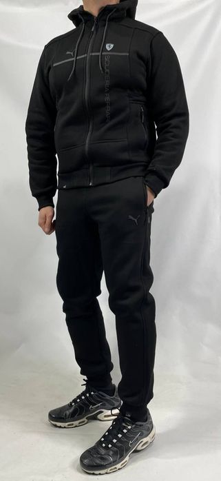 Мужской спортивный костюм Puma зимний теплый на флисе
