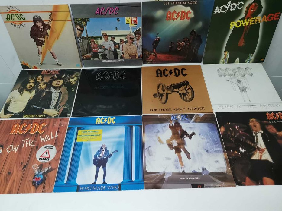 AC/DC: 9 álbuns {discos de vinil - LPs} Alvalade • OLX Portugal