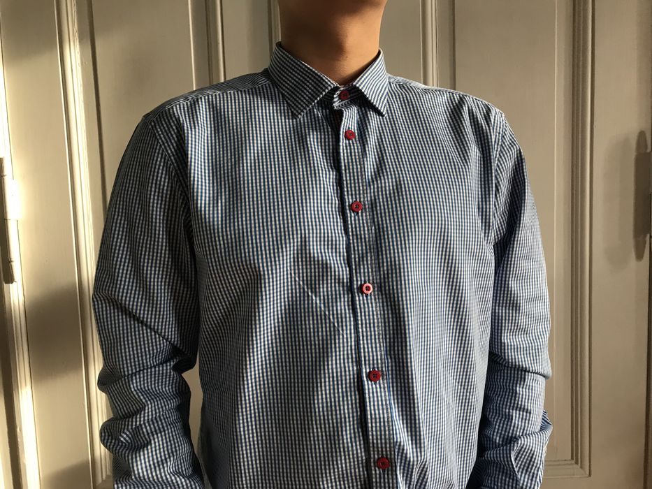 Jack&Jones błękitna koszula w kratkę XXL