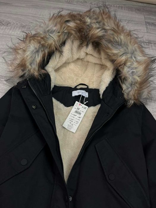 Kurtka Reserved Damska 40/L Parka Zimowa Ocieplana długa B8 kożuch