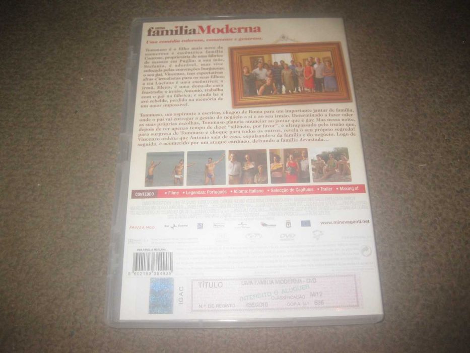 DVD "Uma Família Moderna" com Riccardo Scamarcio