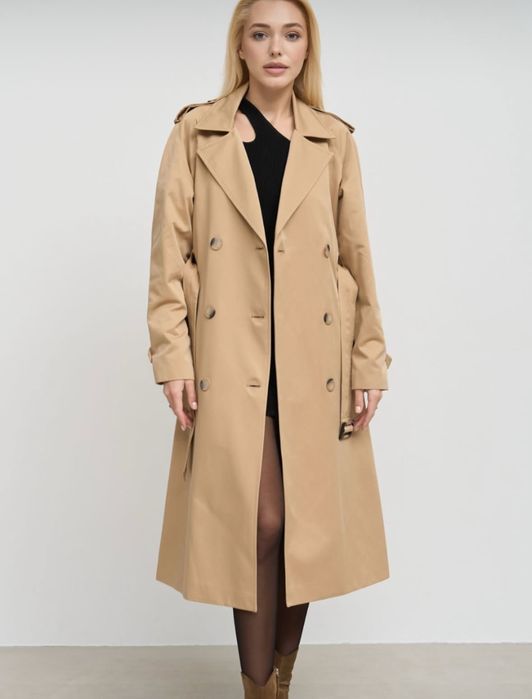 Тренч бежево-карамельний
