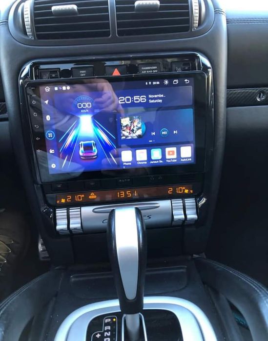 Rádio Android 14  com GPS Porsche Cayenne 03-10 (Artigo Novo)