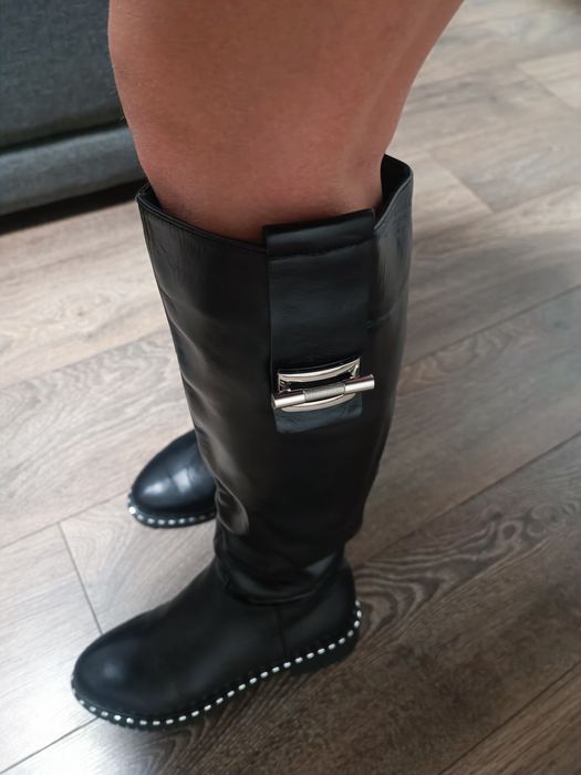 Чоботи жіночі натуральна шкіра на стопу 24 -24,5