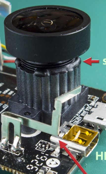 EKEN H9 , EKEN H9R крепление объектива экшн-видеокамеры