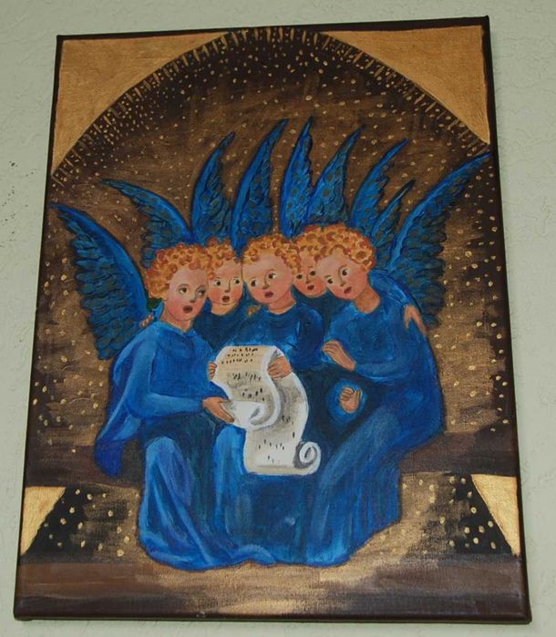 Anioły Obraz akrylowy na płótnie