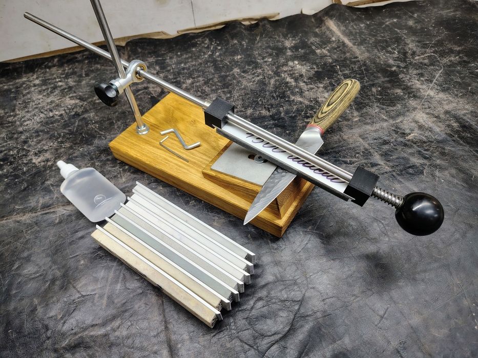 Точилка для ножей ручная работа, заточка для ножа +8 камнів на бланка