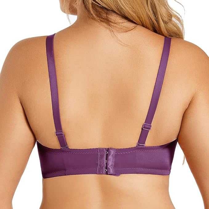 Zestaw 2x biustonosz Shekini 90C push-up koronka czarny fiolet