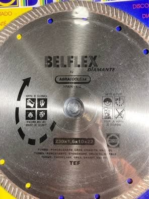 Disco de Diamante Belflex Turbo Porcelanato 230mm – Novo (Preço por Unidade)