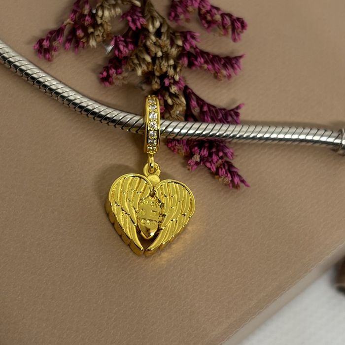 Charms S925 złote skrzydła