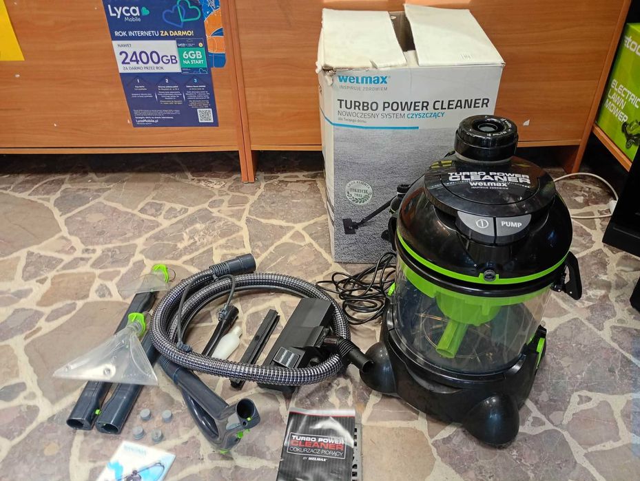 Odkurzacz piorący WELMAX Turbo Power Cleaner 2400W JAK NOWY! Komis Krosno Betleja