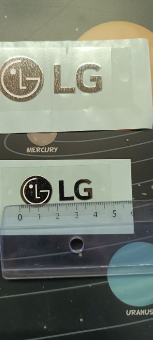 Шильдик наклейка LG металева hromefekt