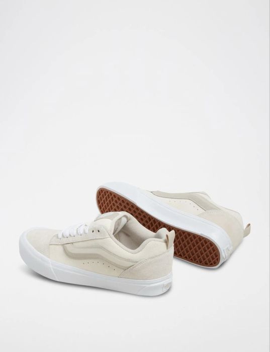 Vans em couro Bege