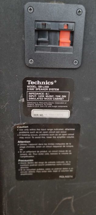 Colunas de som Technics SB-LX50
