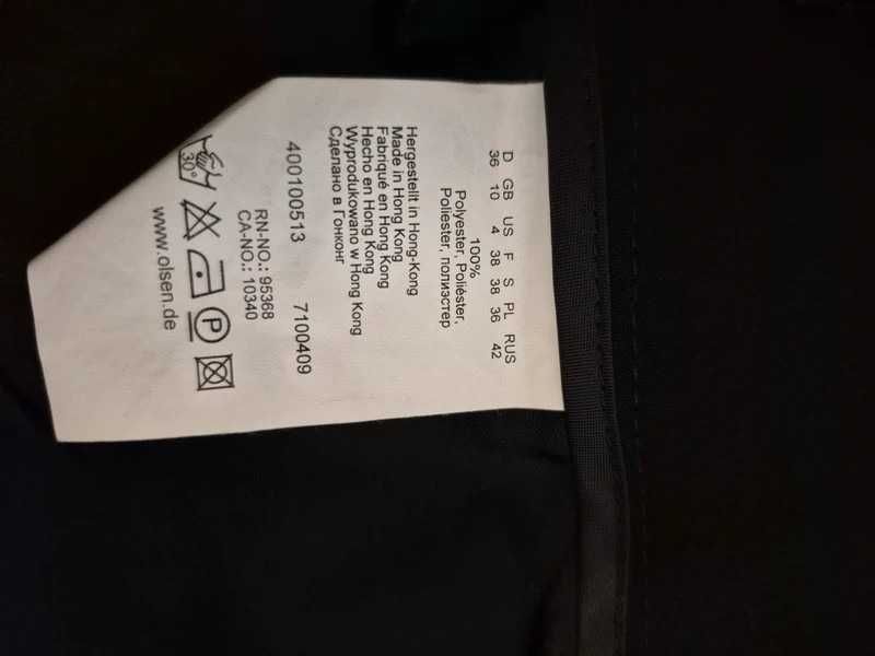 Spodnie Olsen 36 S czarne eleganckie | szerokie nogawki wieczorowe NEW