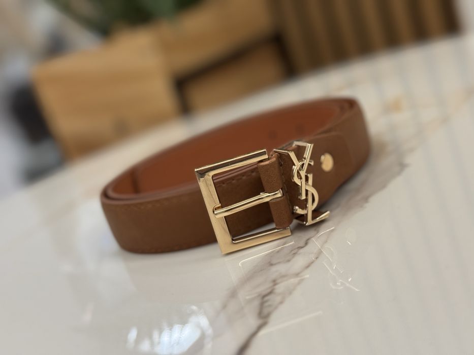 Pasek YSL YvesSaintLaurent Premium Mleczna Czekolada Nowy