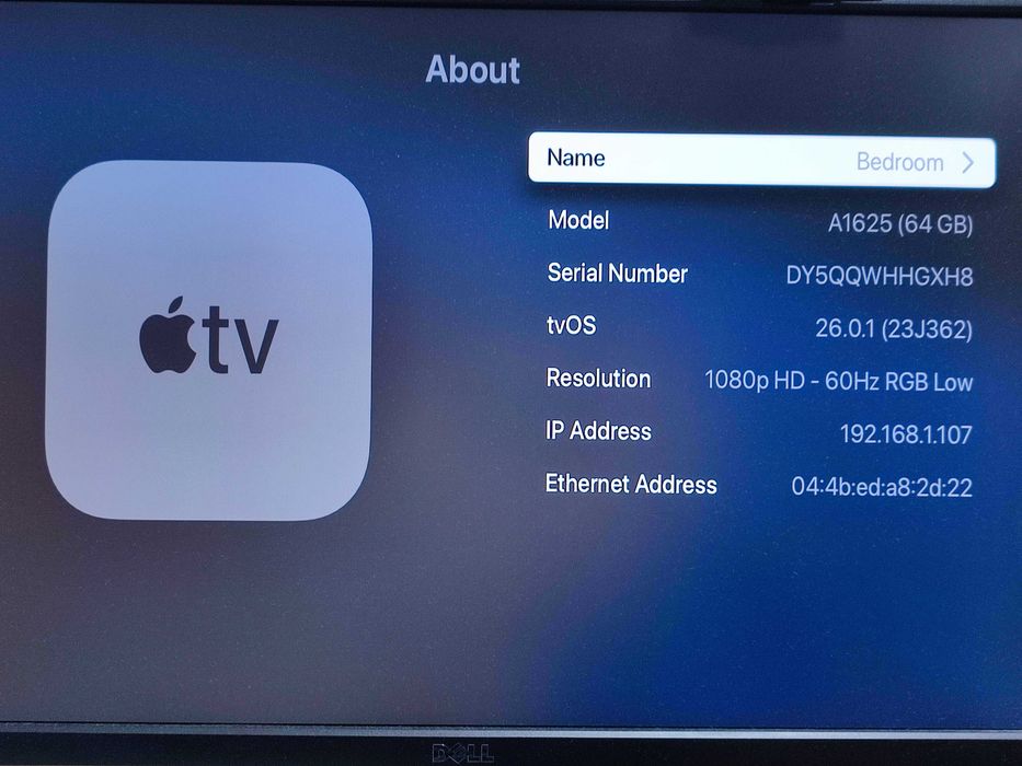A1625 64GB Apple TV - Box AppStore