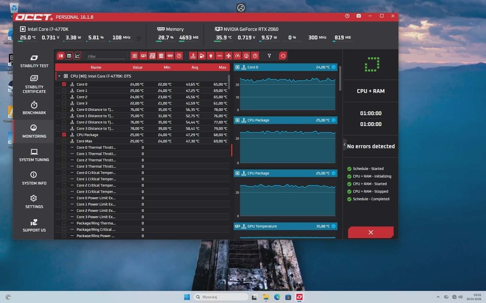 Komputer Gamingowy   i7 / RTX / 16gb ramu / Ssd / win 11  , roblox , Minecraft , cs2  , Fortnite