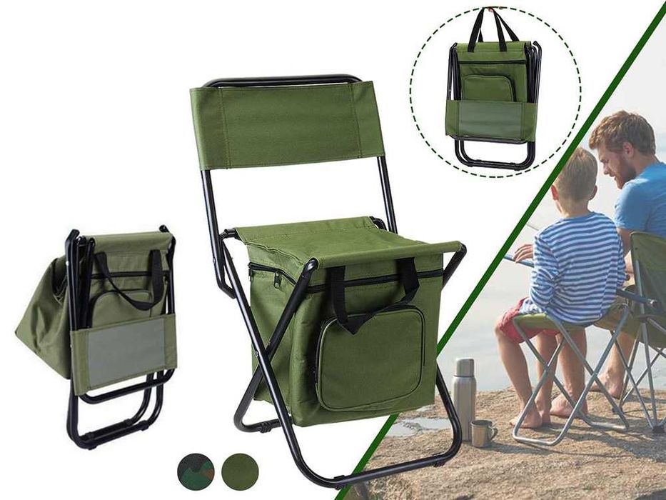 Wygodne krzesełko turystyczne składane na ryby biwak camping