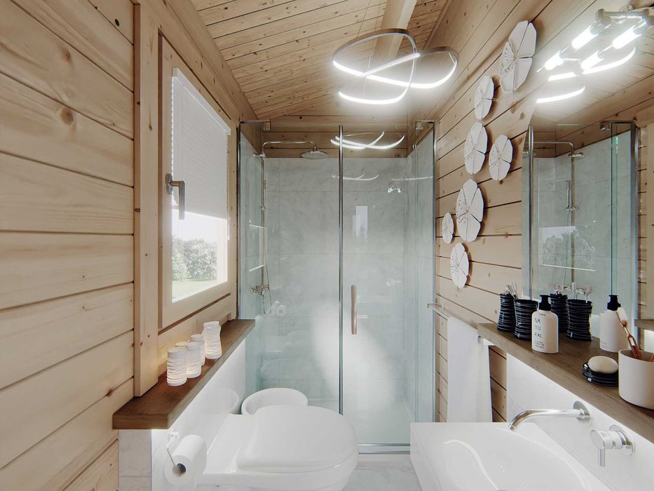 Drewniany domek letniskowy Hawana 33,6 + 11 m2 - ROD, ośrodek, działka