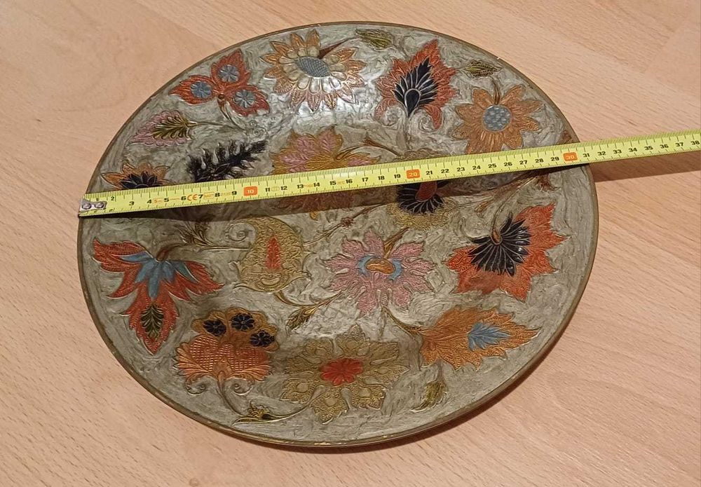 Prato Latão Pintado (Peça Linda)