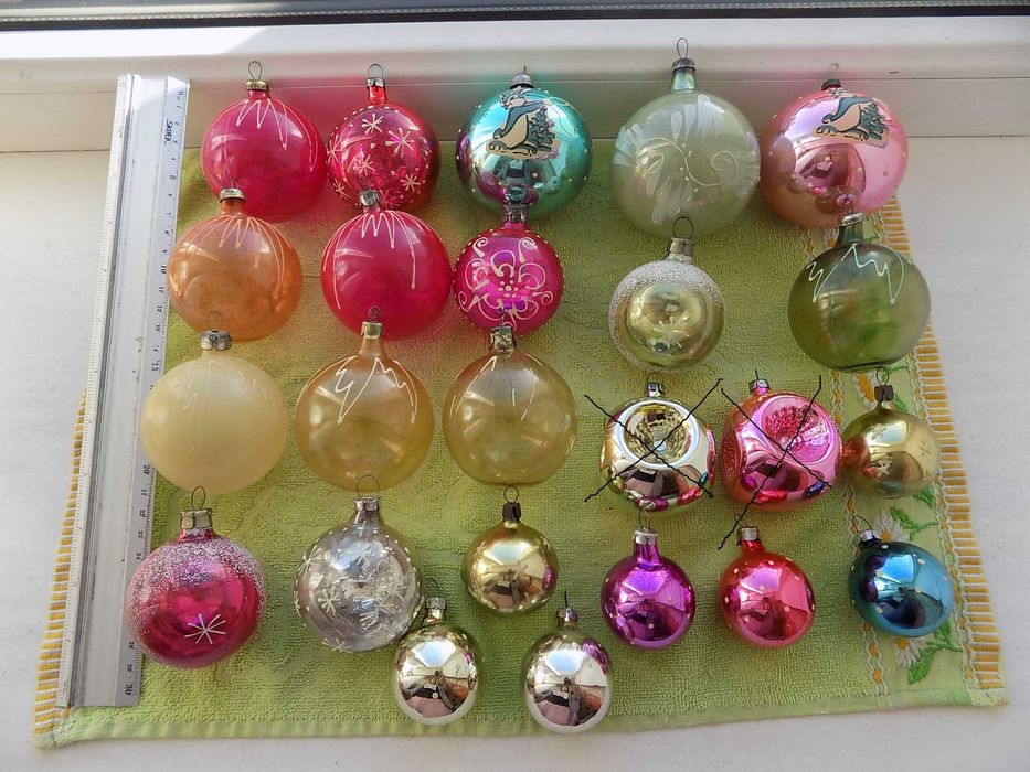 Подарочные елочные шары фосфорные светящиеся СССР Цена за 1 шт