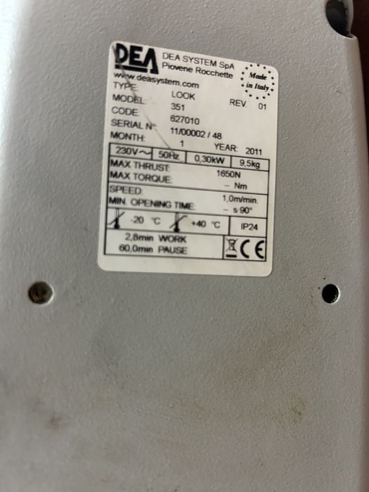 DEA Look 351 - Braços para portão automático