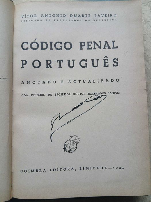 Vitor António Duarte Faveiro, Código Penal Português (1ª Edição,1946)