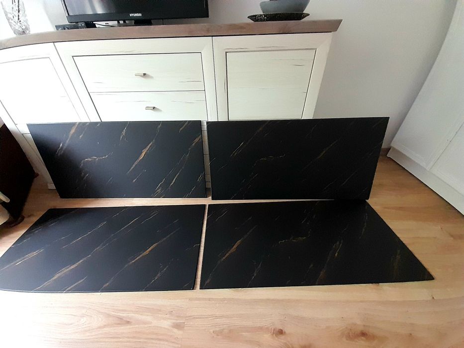 Panele ścienne dekoracyjne imitujace czarny marmur + złoto 4 szt