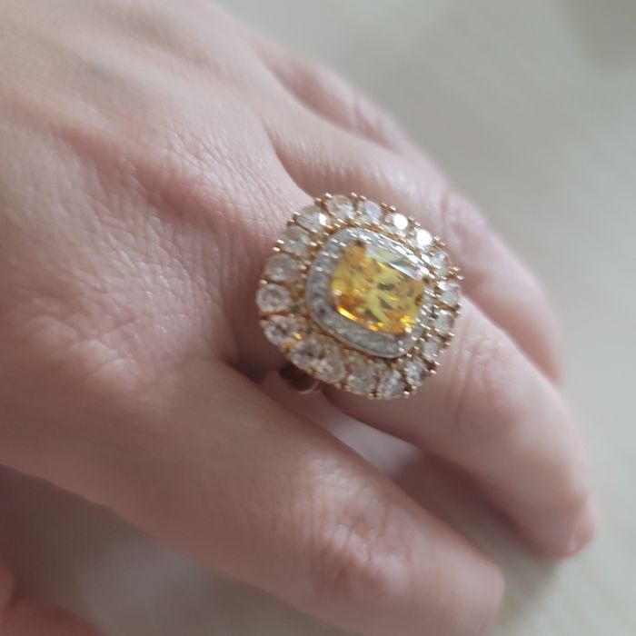 Каблучку срібна позолочена. 925 проба.