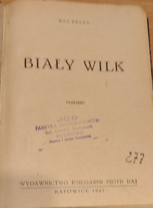 Biały Wilk Max Brand