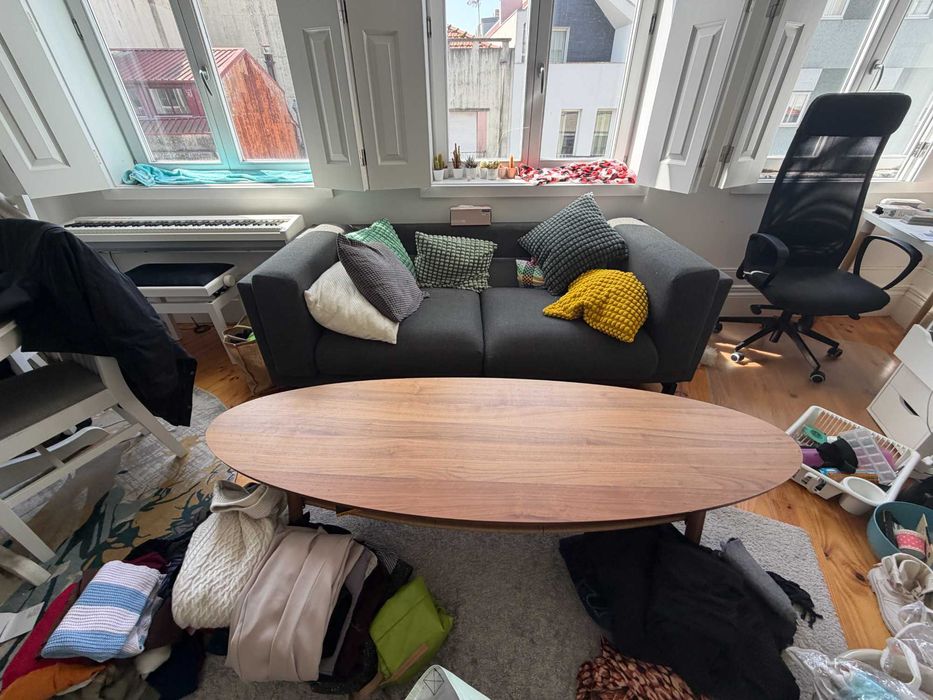 Ikea Wooden Long Coffee Table