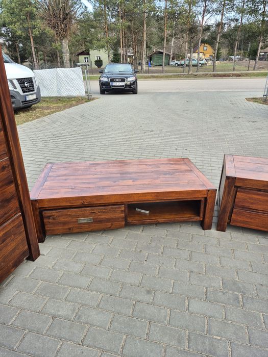 Masywna lawa z szufladą