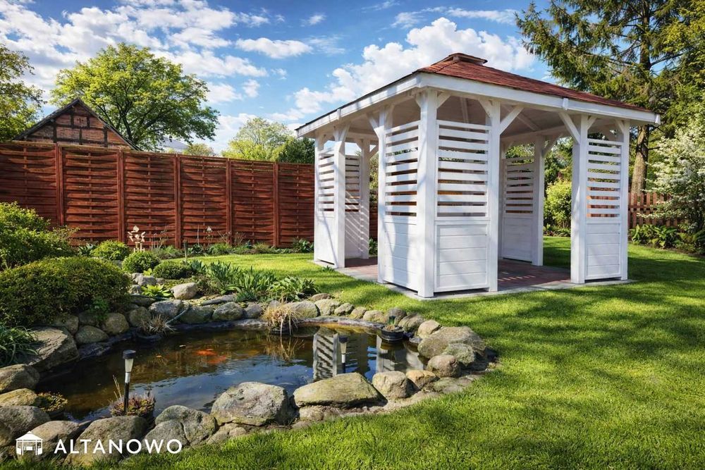 Drewniana altana ogrodowa Lila 3x3 | producent | montaż | nowoczesna