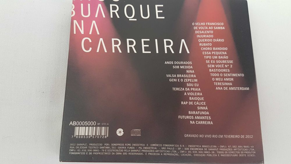 1 CD - Chico Buarque - Na Carreira - Disk 1