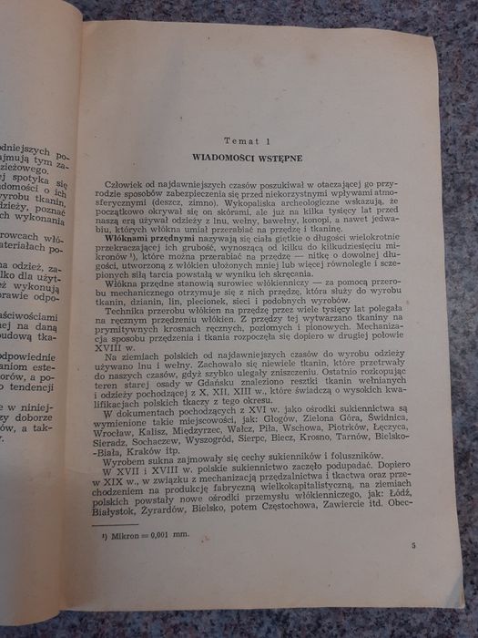 Bohdan Beuth - Materiałoznawstwo odzieżowe [WPLiS 1967] spis treści