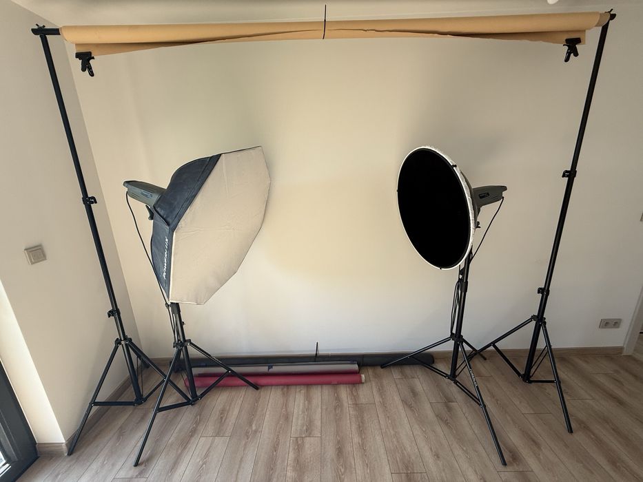 Studio fotograficzne | lampa studyjna | beautydish | honeygrid | octa | tlo fotograficzne | statyw