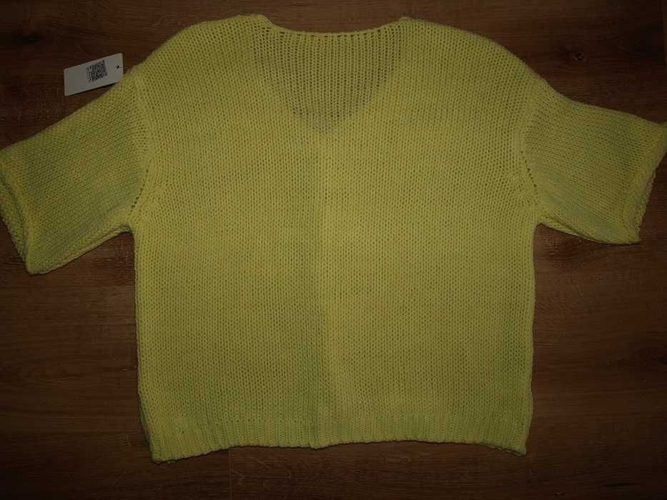 Sweterek nowy M/L/XL żółty