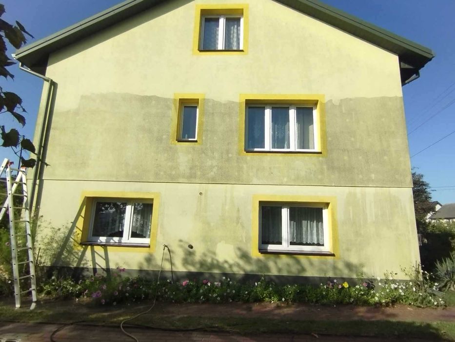 Mycie ciśnieniowe elewacji kostki brukowej dachów i ogrodzeń